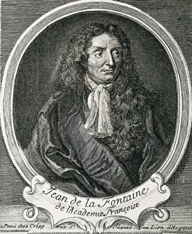 Black And Whiteportrait Prints: LA FONTAINE, Jean de (1621-1695). Etching. AISA/Everett Collection**US SALES ONLY**