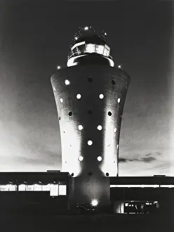 Lcgr1502 Prints: La Guardia Airport control tower, constructed in 1962. Designed by Wallace K