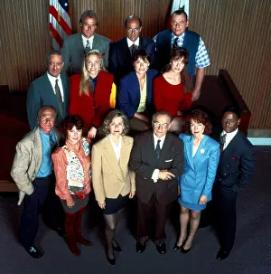 Richard Prints: L.A. LAW, front, from left, John Spencer
