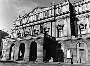Italy Prints: La Scala, opera house, in Milan