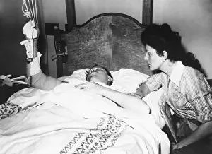 Reuther Prints: Labor Leader Walter Reuther in hospital after an attempted assassination