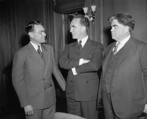 Homer Prints: Labor leaders and Gov. Murphy after meeting with Sec