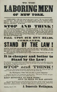 African Americans Prints: TO THE LABORING MEN OF NEW YORK