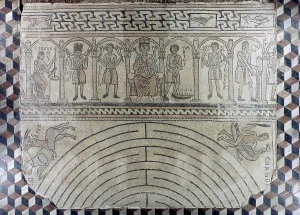 Circle Prints: Labyrinth and personification of the months
