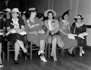 Political Campaigns Prints: Lady Bird Johnson (3rd from left)