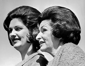 Lynda Bird Prints: Lady Bird Johnson, the First Lady, with her oldest daughter, Lynda Bird Johnson