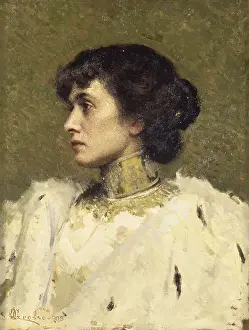 Twentieth Century Prints: Lady in Ermine, by Giacomo Grosso