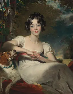 Beads Prints: LADY MARIA CONYNGHAM, by Sir Thomas Lawrence, 1824-25, British painting, oil on canvas