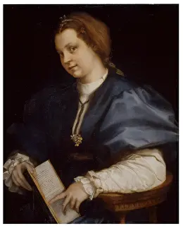 Confidence Prints: Lady with a petrarchino, by Unknown artist