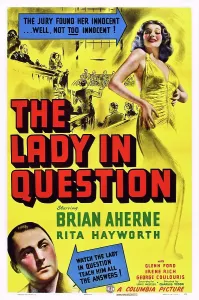 Brian Prints: THE LADY IN QUESTION, Brian Aherne, Rita Hayworth, 1940
