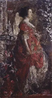 The Twenties Prints: Lady in Red, by Antonio Mancini