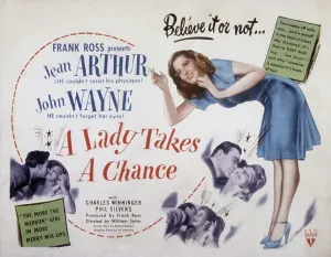 September Prints: A LADY TAKES A CHANCE, John Wayne, Jean Arthur, 1943