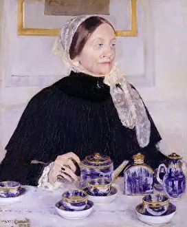 Tea Service Prints: Lady at the Tea Table, by Mary Cassatt