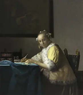 Lcgr1605 Prints: A Lady Writing, by Johannes Vermeer, c