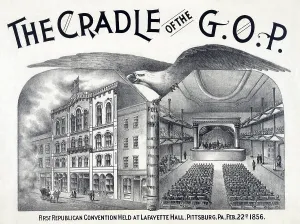 Conventions Prints: Lafayette Hall, Pittsburgh, PA where the newly established Republican party held its first convention in Feb