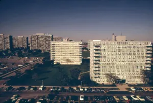Chicago Prints: Lake Meadows apartment complex on Chicagos South Side in the 1970s housed middle to upper income in its 2 900