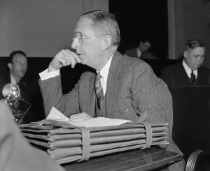 Industrialists Prints: Lammont DuPont before the Senate Finance Subcommittee, Dec. 1, 1938