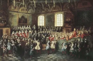 Louis Xv Of France 1710 1774 Prints: Lancret, Nicolas (1690-1743). Bed of Justice Held in the Parliament at the Majority of Louis XV