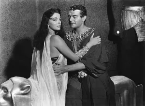 Hawkins Prints: LAND OF THE PHARAOHS, from left, Joan Collins, Jack Hawkins, 1955