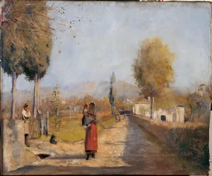 Dirt Road Prints: Landscape (A Road in Mugello), by Eduardo Gordigiani