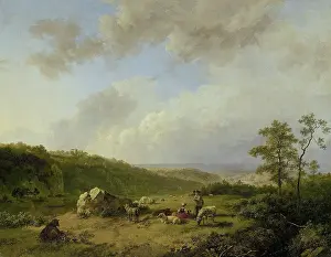 Peasants Prints: Landscape with an Approaching Rainstorm