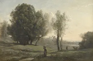 Cattle Prints: Landscape, by Camille Corot, c