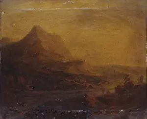 Mond1405 Prints: Landscape, by Dutch artist, oil on panel of lime tree