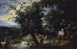 Noah Prints: Landscape with the entrance into the ark of Noah