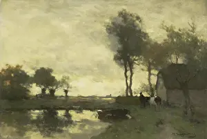 Peasants Prints: Landscape with Farm with a Pond
