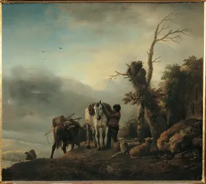 Saddle Prints: Landscape with Figures, by Philips Wouwermans