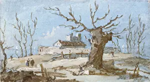 Vedutism Prints: Landscape with Great Mulberry Tree