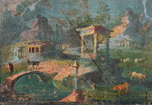Peacefulness Prints: Landscape with Herding Flock, by unknown artist