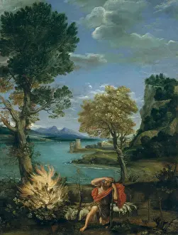 Orange Prints: LANDSCAPE WITH MOSES AND THE BURNING BUSH