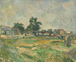Gardens Prints: Landscape near Paris, by Paul Cezanne