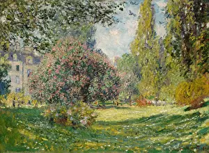 Landscape: The Parc Monceau, by Claude Monet, 1876, French impressionist painting, oil on canvas