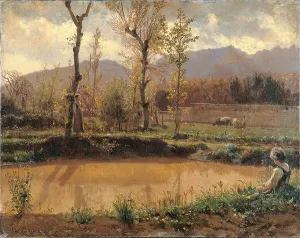 1860 Prints: Landscape After the Rain, by Filippo Palizzi
