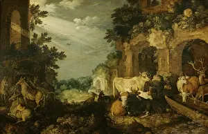 Gbcfa Prints: Landscape with Ruins, Cattle and Deer