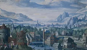 Gouache Prints: Landscape with the Story of Jephthah's daughter