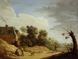 Back Prints: Landscape with Wanderers, after David Teniers II