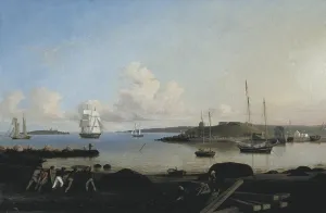 Hudson River School Prints: LANE, Fitz Hugh (1804-1865). The Fort and Ten Pound Island