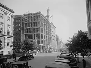 Commerce Prints: Lansburgh Brothers department store building under construction c. 1915