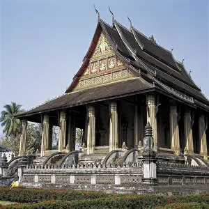 Laos Prints: LAOS. VIENTIANE. Vientiane. Haw Phra Kaew or Temple of the Emerald Buddha
