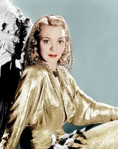 Gold Lame Prints: LARCENY, INC. Jane Wyman, 1942