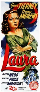 Dana Prints: LAURA, Gene Tierney, Dana Andrews (bottom right)