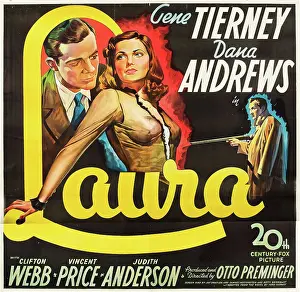 Dana Prints: LAURA, l-r: Dana Andrews, Gene Tierney