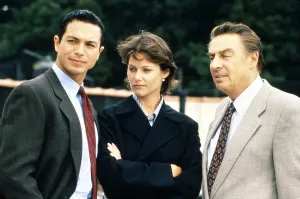 Lowell Prints: LAW & ORDER, from left: Benjamin Bratt, Carey Lowell, Jerry Orbach, 1990-2010