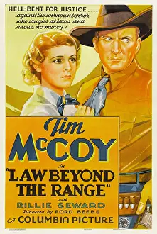 Billie Prints: LAW BEYOND THE RANGE, from left: Billie Seward, Tim McCoy, 1935