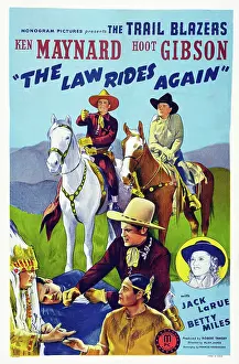 Feathers Prints: THE LAW RIDES AGAIN, US poster art