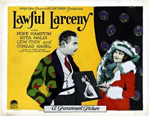 Hope Prints: LAWFUL LARCENY, from left, Lew Cody, Nita Naldi (in photograph), Hope Hampton, 1923