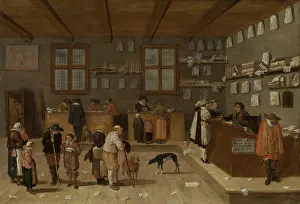 Lawyers Prints: Lawyer's Office, by Pieter de Bloot, 1628 Dutch painting, oil on panel
